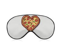 I Love Pizza Heart Sleep Mask Soft Comfortable Eye Mask with Adjustable Strap Eye Cover Eye Shade for Men Women Work Travel