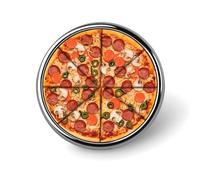 I Love Pizza Round Aluminum Alloy Pin Badge Lapel Pin