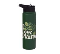 I Love Plants Botanical Nature Lovers Stainless Steel Insulated Water Bottle