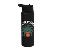 I Love Plants Botanical Passion Nature Stainless Steel Insulated Water Bottle