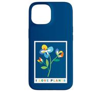 I Love Plants Colorful Flowers Gardener Minimalist Case for iPhone 15