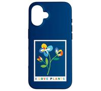 I Love Plants Colorful Flowers Gardener Minimalist Case for iPhone 16