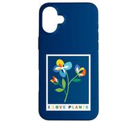 I Love Plants Colorful Flowers Gardener Minimalist Case for iPhone 16 Plus