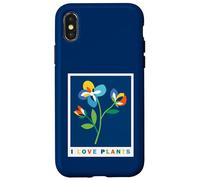I Love Plants Colorful Flowers Gardener Minimalist Case for iPhone X/XS