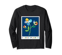 I Love Plants Colorful Flowers Gardener Minimalist Long Sleeve T-Shirt