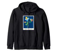 I Love Plants Colorful Flowers Gardener Minimalist Zip Hoodie