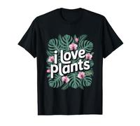 I Love Plants Tropical Leaf Orchid Value Graphic T-Shirt