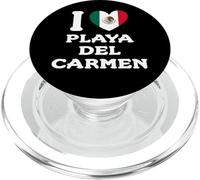 I Love Playa del Carmen Heart Mexico Flag PopSockets PopGrip for MagSafe