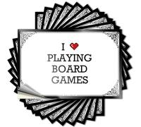 I Love Playing Board Games Funky Sticker | Indie Decor Waterproof Vinyl Bumper Inside Removable Decal Peel Stick(8X12CM)