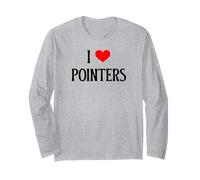 I Love Pointers I Heart Pointers Dog Lover Pet Puppy Dog Long Sleeve T-Shirt