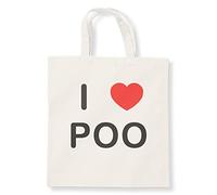 I Love Poo - Natural Cotton Tote Bag