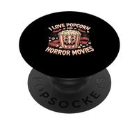 I Love Popcorn And Horror Movies PopSockets Adhesive PopGrip
