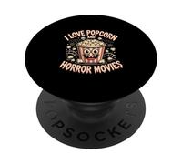I Love Popcorn And Horror Movies PopSockets Adhesive PopGrip
