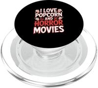 I Love Popcorn and Horror Movies PopSockets PopGrip for MagSafe