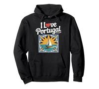 I Love Portugal Nautical Sunshine Escape Pullover Hoodie