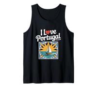 I Love Portugal Nautical Sunshine Escape Tank Top