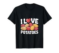 I Love Potatoes Heart Cute Fun Design Value Graphic T-Shirt