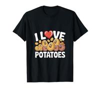 I Love Potatoes Sweet Potato Faces Value Graphic T-Shirt