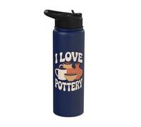 I Love Pottery Creative Clay Vessels Art Stainless Steel Insulated Water Bottle