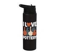 I Love Pottery Vases Ceramics Passion Art Stainless Steel Insulated Water Bottle