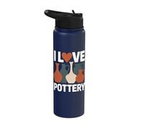 I Love Pottery Vases Ceramics Passion Art Stainless Steel Insulated Water Bottle