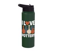 I Love Pottery Vases Ceramics Passion Art Stainless Steel Insulated Water Bottle