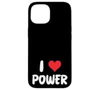 I Love Power Heart Politics Electricity Power Plant Solar Case for iPhone 15