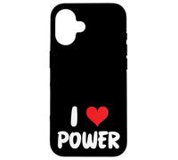 I Love Power Heart Politics Electricity Power Plant Solar Case for iPhone 16
