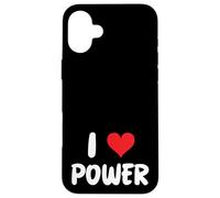 I Love Power Heart Politics Electricity Power Plant Solar Case for iPhone 16 Plus