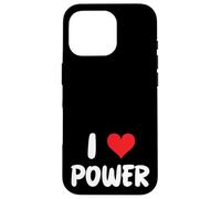 I Love Power Heart Politics Electricity Power Plant Solar Case for iPhone 16 Pro