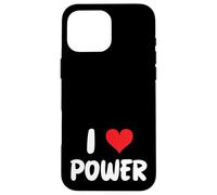 I Love Power Heart Politics Electricity Power Plant Solar Case for iPhone 16 Pro Max