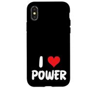 I Love Power Heart Politics Electricity Power Plant Solar Case for iPhone X/XS