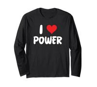 I Love Power Heart Politics Electricity Power Plant Solar Long Sleeve T-Shirt