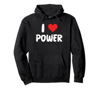 I Love Power Heart Politics Electricity Power Plant Solar Pullover Hoodie