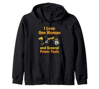 I Love Power Tools for DIY Enthusiasts and Handyman Zip Hoodie