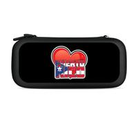 I Love PR U.S. State Printed Switch Carrying Case with 15 Game Cards Slots Portable Storage Cases Gaming Travel Accessories