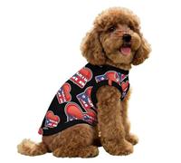 I Love PR U.S. State Summer Dog Tank Top Vest Breathable Cooling Jacket Sleeveless Pet T-Shirt for Small Medium Pets
