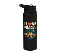 I Love Prague Architectural Beauty Stainless Steel Insulated Water Bottle