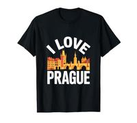 I Love Prague Cityscape Charm Historical Adventure Value Graphic T-Shirt