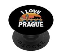 I Love Prague Sunset Castle Bridge PopSockets Adhesive PopGrip