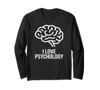 I Love Psychology Minimalist Brain Human Behavior Long Sleeve T-Shirt