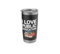 I Love Public Education Books Apple Stainless Steel Insulated Tumbler