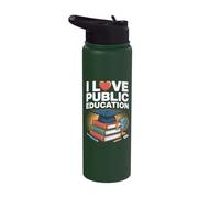 I Love Public Education Empower Future Stainless Steel Insulated Water Bottle