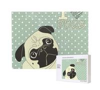 I Love Pugs,500 Pieces Wooden Jigsaw Family Game Jigsaw Puzzles for Adults Teens Home Decor