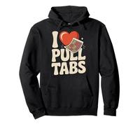 I Love Pull Tab Midwest Gambling Ticket Bingo Gamblers Pullover Hoodie