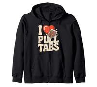 I Love Pull Tab Midwest Gambling Ticket Bingo Gamblers Zip Hoodie