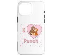 I Love Punch The Baby Monkey Hearts Case for iPhone 16 Pro Max