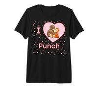 I Love Punch The Baby Monkey Hearts Premium T-Shirt