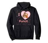 I Love Punch The Baby Monkey Hearts Pullover Hoodie