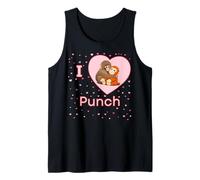I Love Punch The Baby Monkey Hearts Tank Top